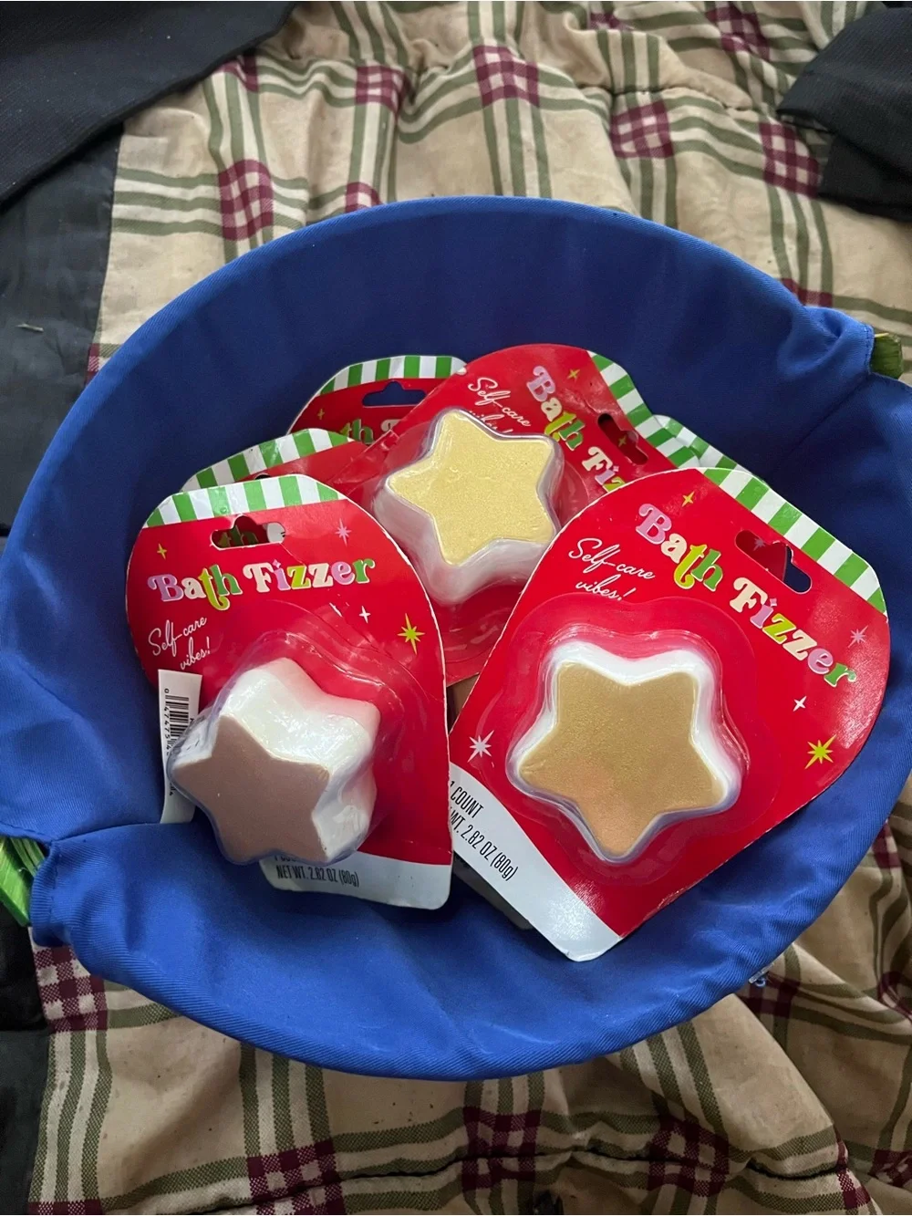 Star-Shaped Bath Fizzers - Gold and White